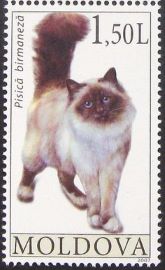 CATS ON STAMPS: Tibetan Temple Cat