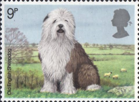 DOGS ON STAMPS: Old English Sheepdog