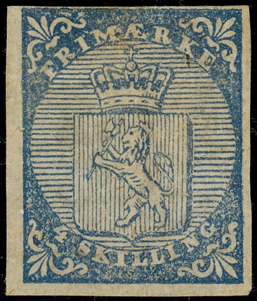 NORWAYS first stamp from 1855
