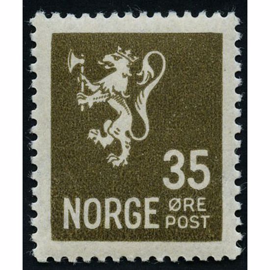 NORWAY: Lion with axe – perfect stamp from 1927