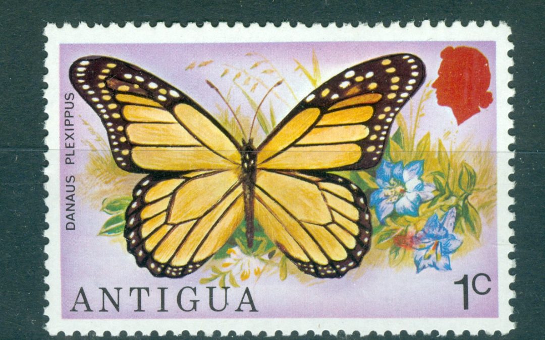BUTTERFLIES ON STAMPS